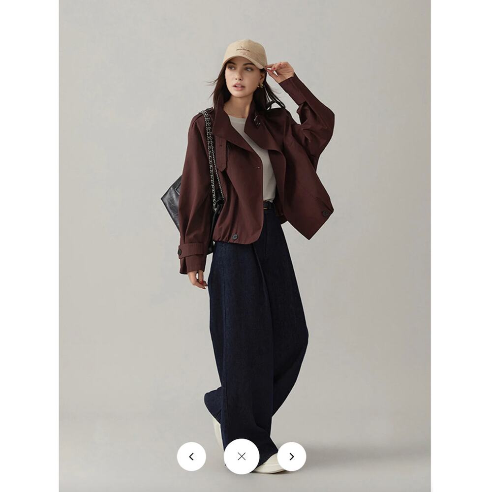 NWT Commense Vintage Loose Trench Coat Sz XL - Picture 3 of 6